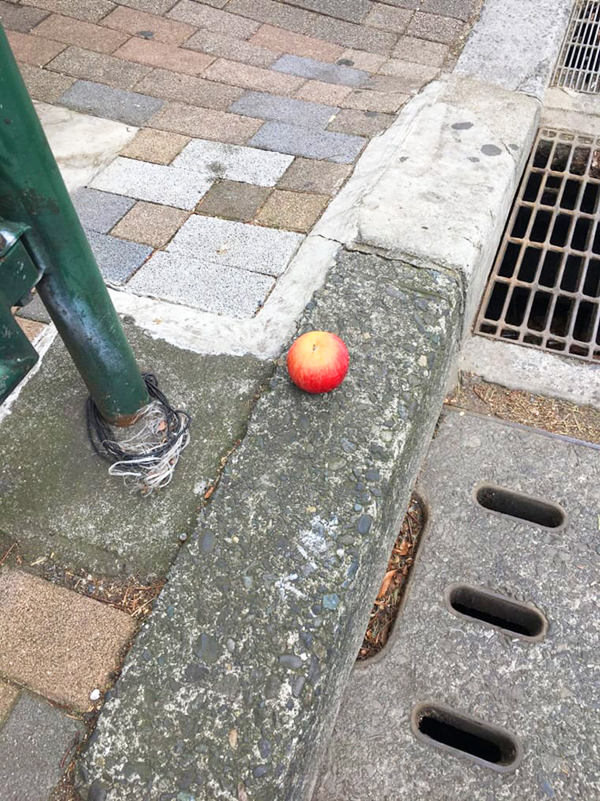 都内の路上にて発見。この落とし物から、まさかあのかわいいキャラクターが浮かんでくるとは!?(写真/ダーシマ)