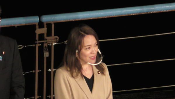 石井陣営には応援に今井絵理子参議院議員が駆けつけたが。(撮影/畠山理仁)