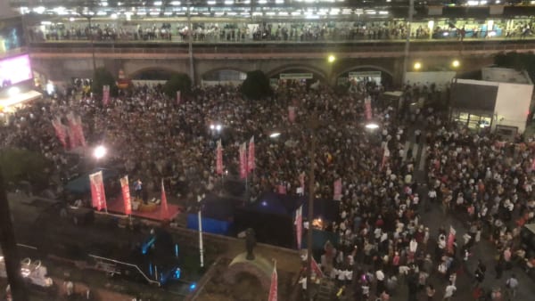 2019年7月19日、新橋駅SL広場で大規模な街頭演説「れいわ祭2」を開催。（撮影／畠山理仁）