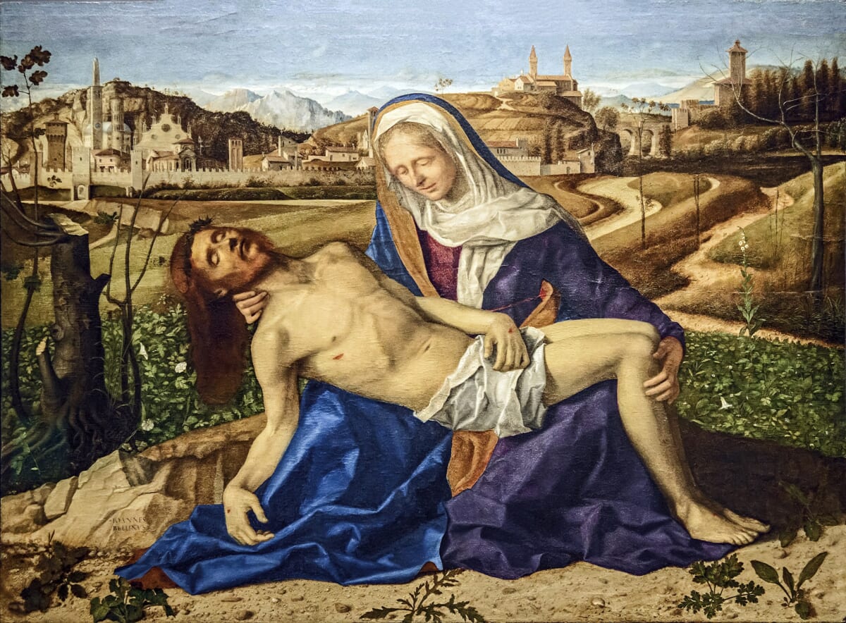 ジョヴァンニ・ベリーニ（イタリア） 〈ピエタ〉1505‐1510年頃　イタリア、ヴェネツィア［アカデミア美術館］