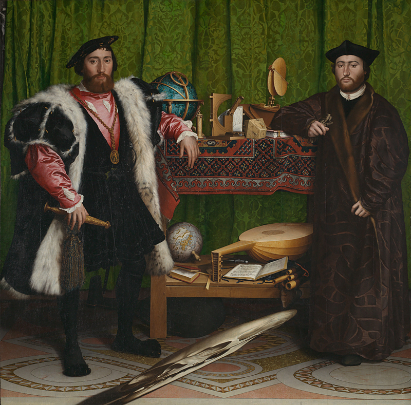ハンス・ホルバイン（子）〈大使たち〉1533年　イギリス、ロンドン［ナショナル・ギャラリー］