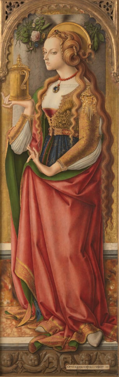 カルロ・クリヴェッリ〈マグダラのマリア〉1474-86年　オランダ、アムステルダム［国立美術館］