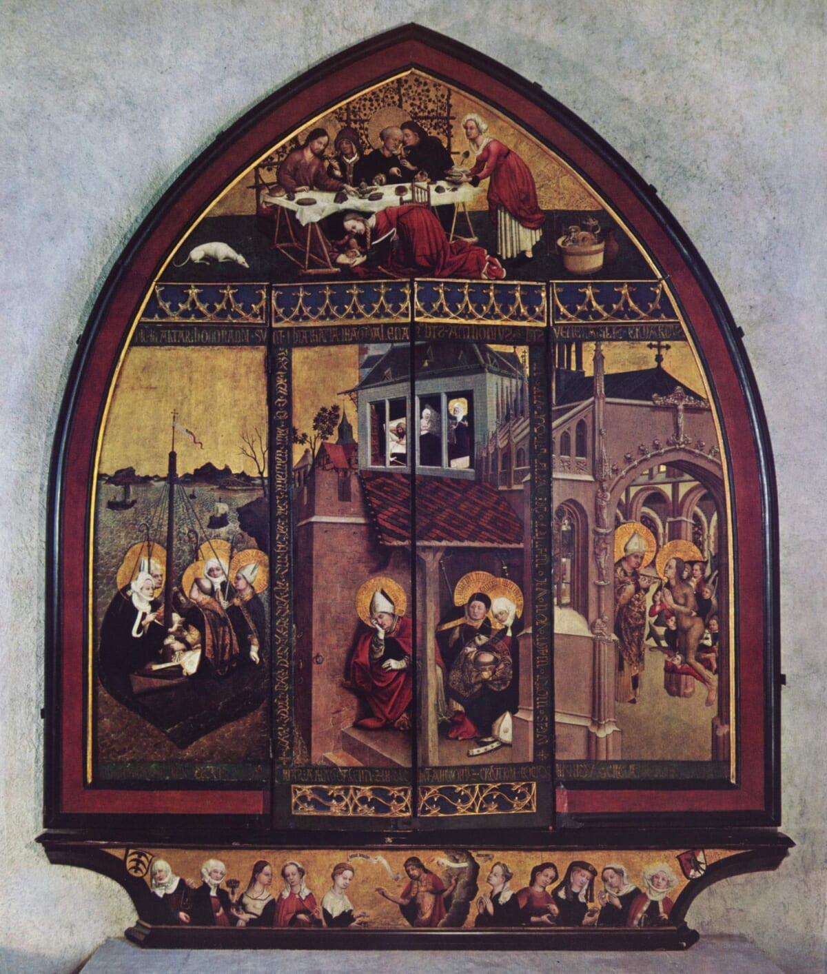 要サシカエ　ルーカス・モーザー〈聖マグダラのマリア祭壇画〉1432年　ドイツ、ティーフェンブロン[ザンクト・マリア・マグダレーナ聖堂]