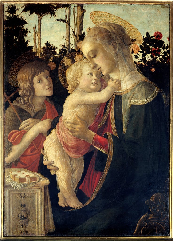 サンドロ・ボッティチェリ〈聖母子と若き洗礼者聖ヨハネ〉1470-75年頃  フランス、パリ[ルーヴル美術館]