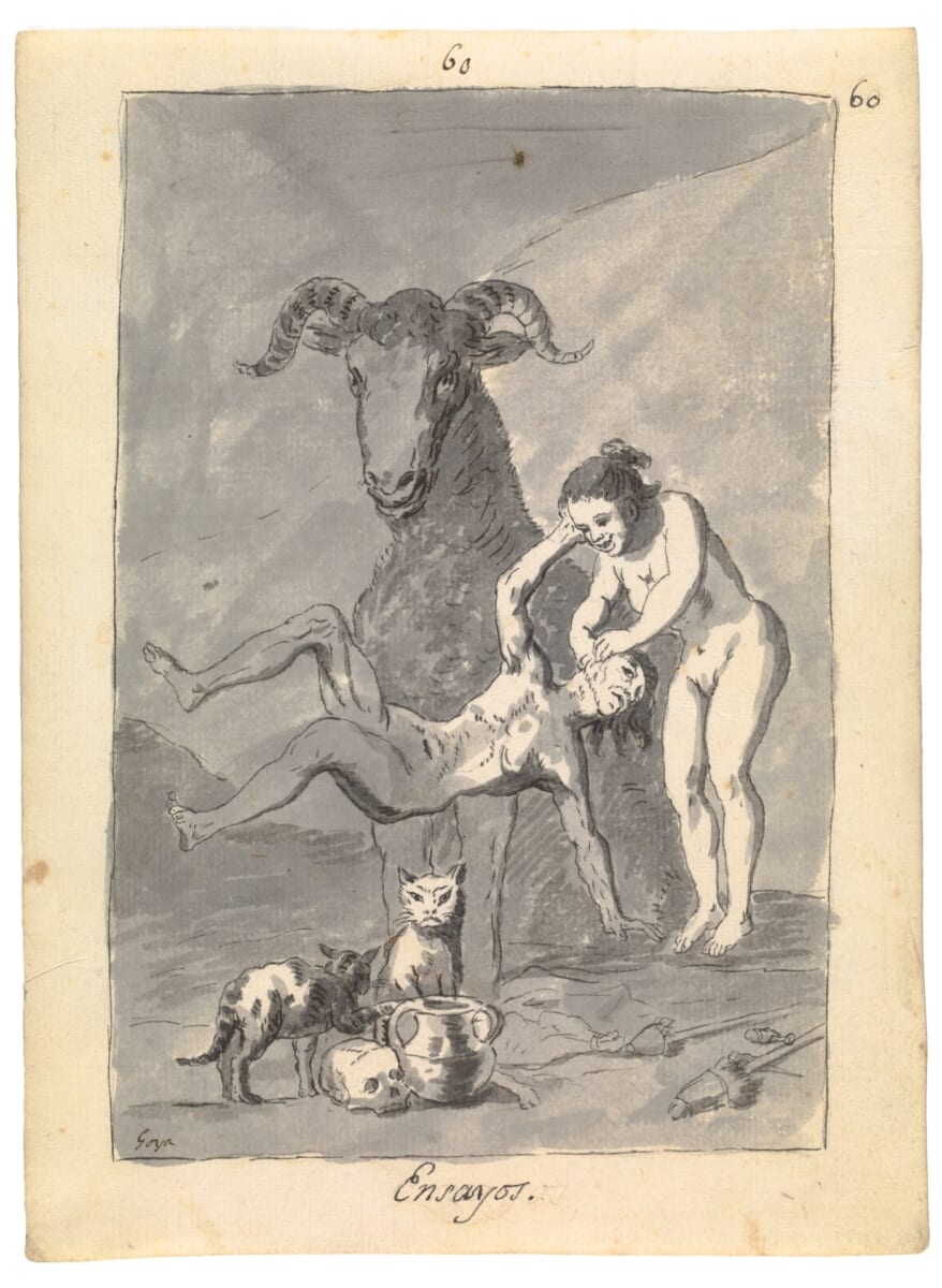 フランシスコ・デ・ゴヤ〈修行〉（No.60）『ロス・カプリチョース』（1799年）より