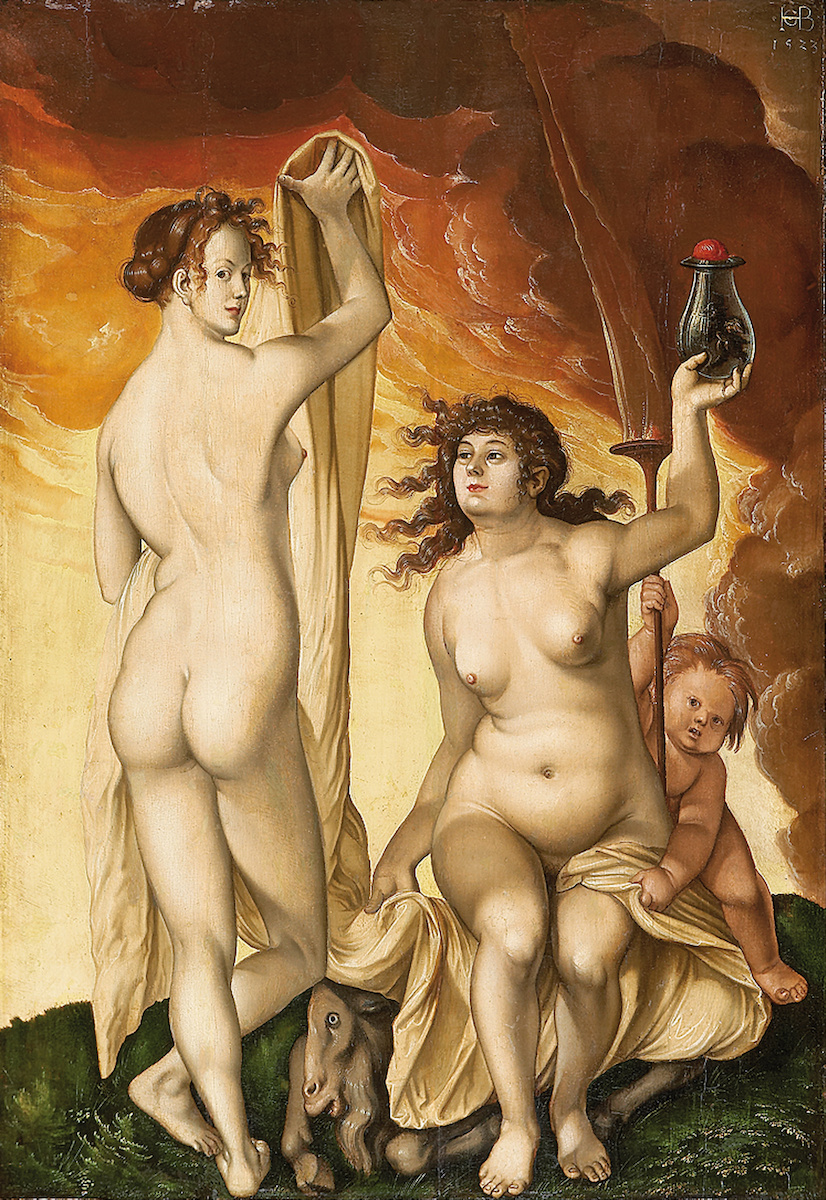 ハンス・バルドゥング・グリーン〈二人の魔女〉1523年 ドイツ、フランクフルト・アム・マイン［シュテーデル美術館］