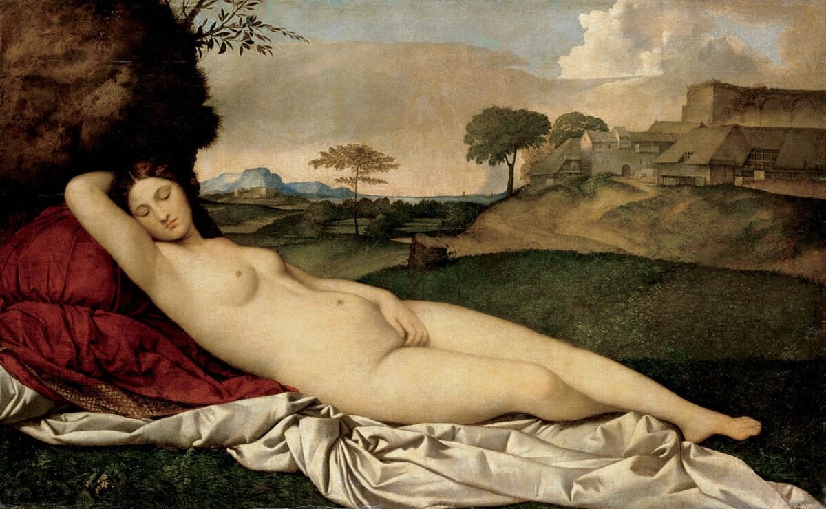 ジョルジョーネ〈眠れるウェヌス〉1510年頃　ドイツ、ドレスデン〔国立絵画館〕