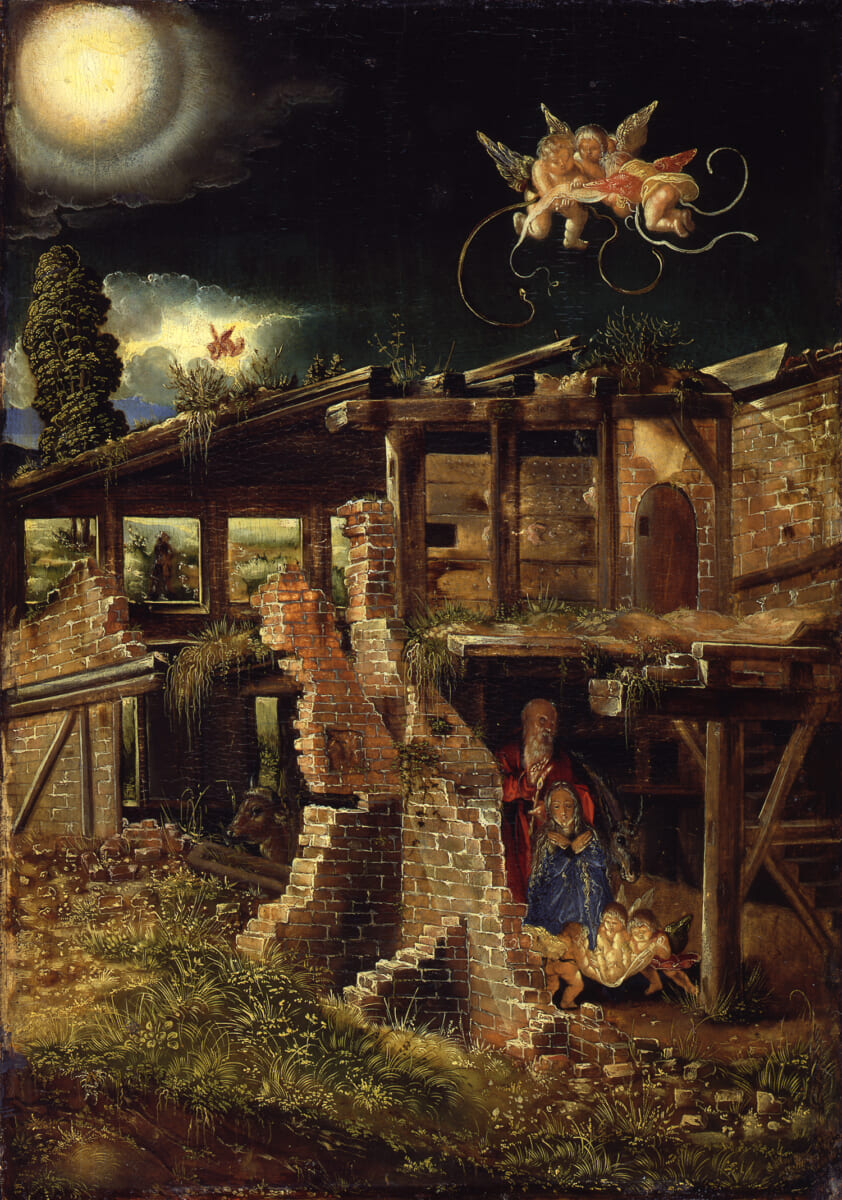 アルブレヒト・アルトドルファー 〈キリストの降誕〉1511年頃　ドイツ、ベルリン〔ベルリン国立美術館〕