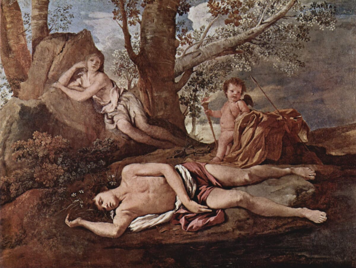ニコラ・プッサン 〈エコーとナルキッソス〉1630年頃 フランス、パリ［ルーヴル美術館］
