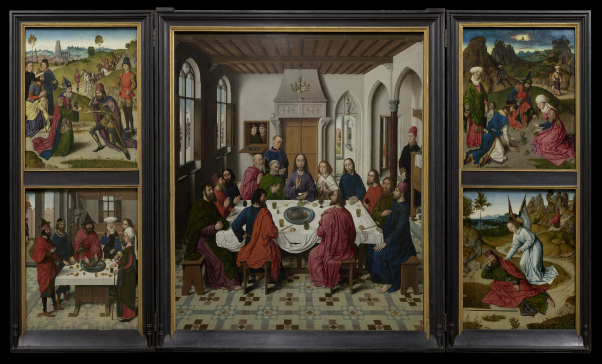 ディルク・バウツ〈最後の晩餐の祭壇画〉1464年 - 1467年 ベルギー、ルーヴェン［聖ペテロ教会］